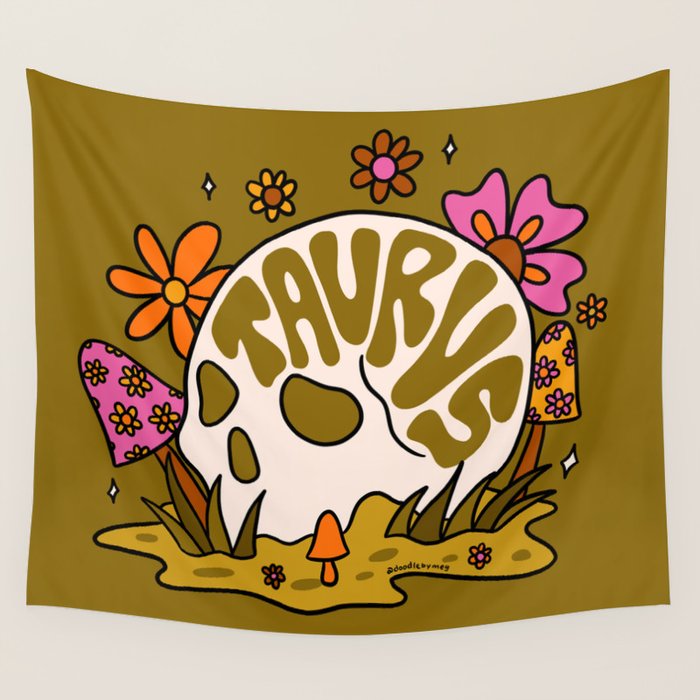 Taurus Skull Wall Tapestry Gallery Image 4