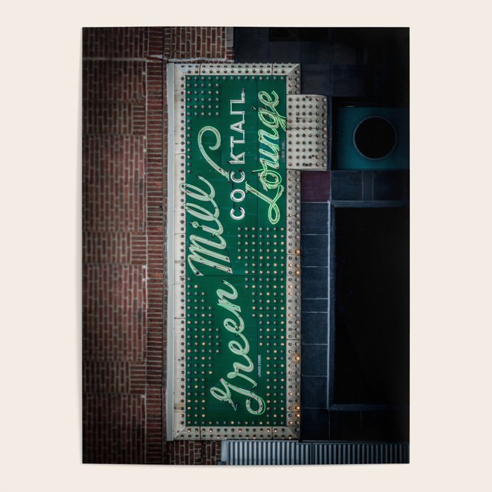 Green Mill Cocktail Lounge Vintage Neon Sign Uptown Chicago Poster Gallery Image 1