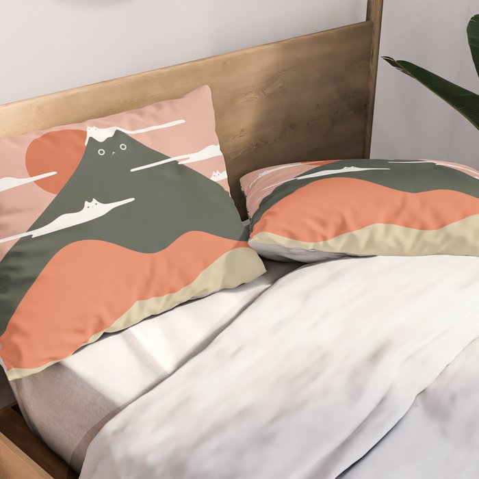 Cat Landscape 72 Pillow Sham Gallery Image 2