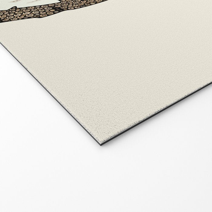Indian desert cat off white Welcome Mat Gallery Image 2