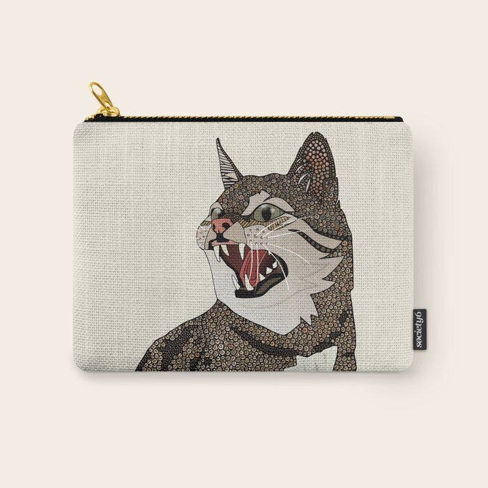 Indian desert cat off white Carry All Pouch Gallery Image 1