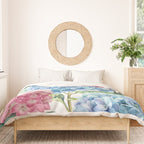 Pink Blue Hydrangea Duvet Cover Gallery Image 3