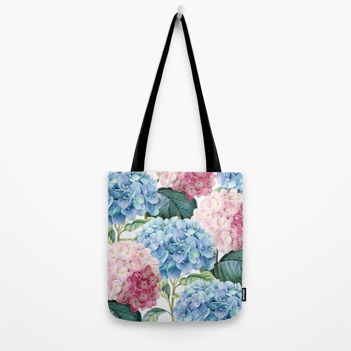 Pink Blue Hydrangea Tote Bag Gallery Image 2