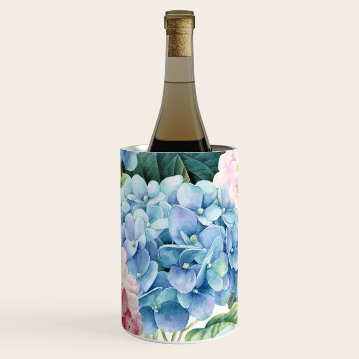Pink Blue Hydrangea Wine Chiller Gallery Image 1