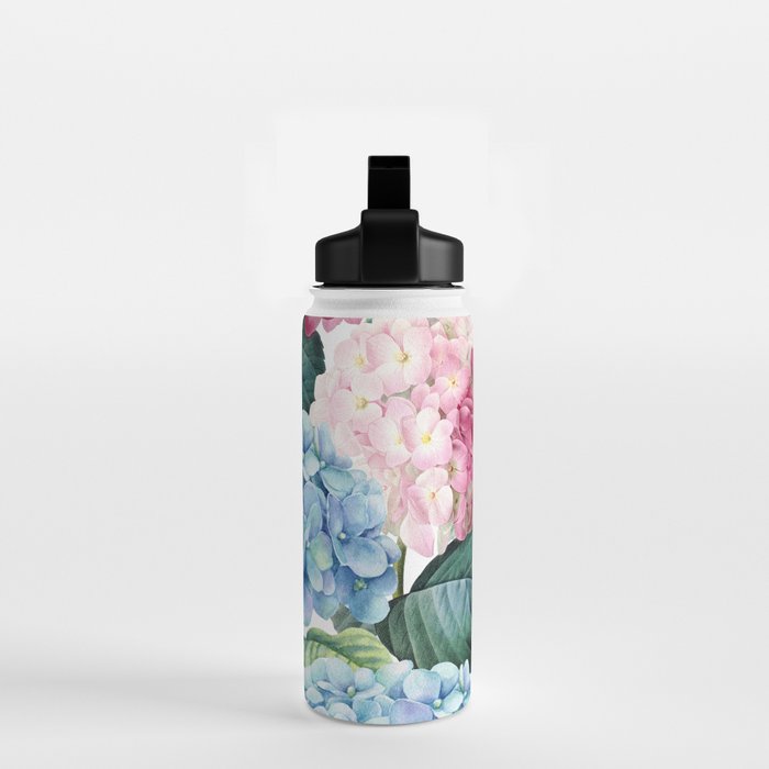 Pink Blue Hydrangea Water Bottle Gallery Image 2