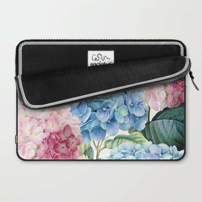 Pink Blue Hydrangea Laptop Sleeve Gallery Image 2
