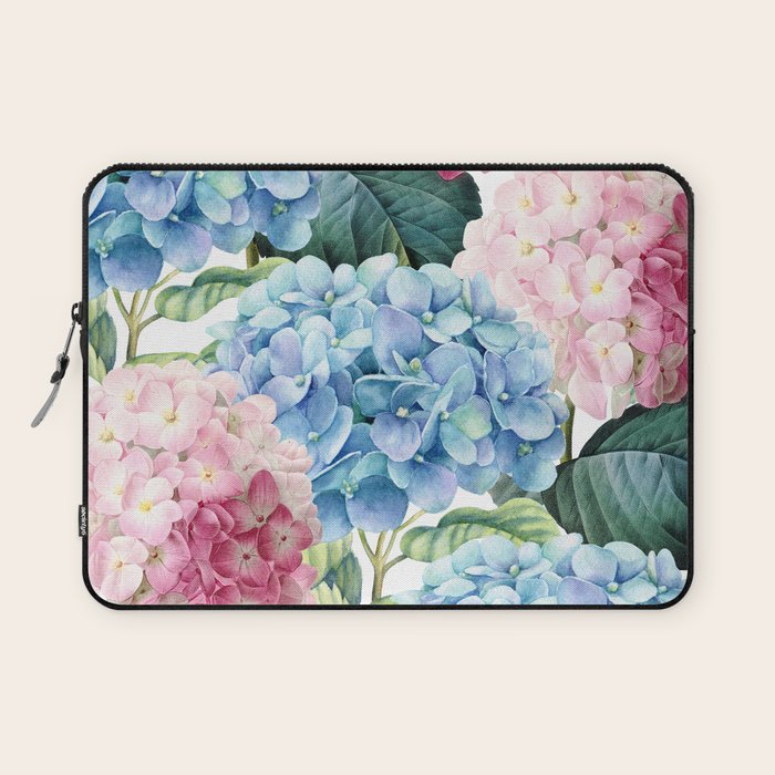 Pink Blue Hydrangea Laptop Sleeve Gallery Image 1