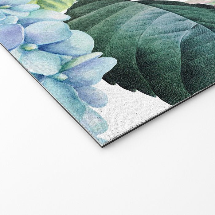 Pink Blue Hydrangea Welcome Mat Gallery Image 2