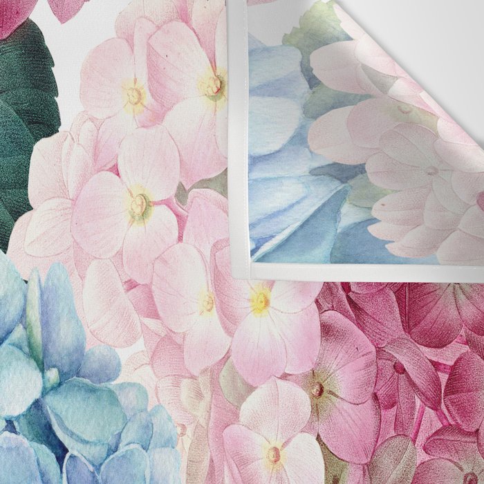 Pink Blue Hydrangea Wall Tapestry Gallery Image 3