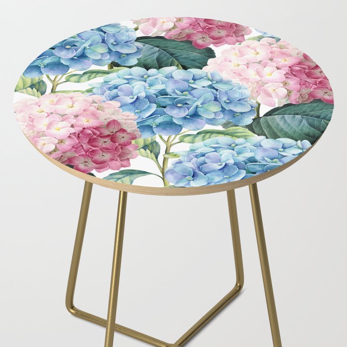 Pink Blue Hydrangea Side Table Gallery Image 2