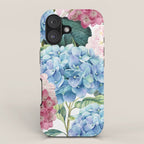 Pink Blue Hydrangea iPhone Case Gallery Image 1