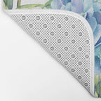 Pink Blue Hydrangea Bath Mat Gallery Image 2