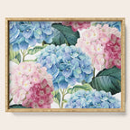 Pink Blue Hydrangea Serving Tray Gallery Image 1