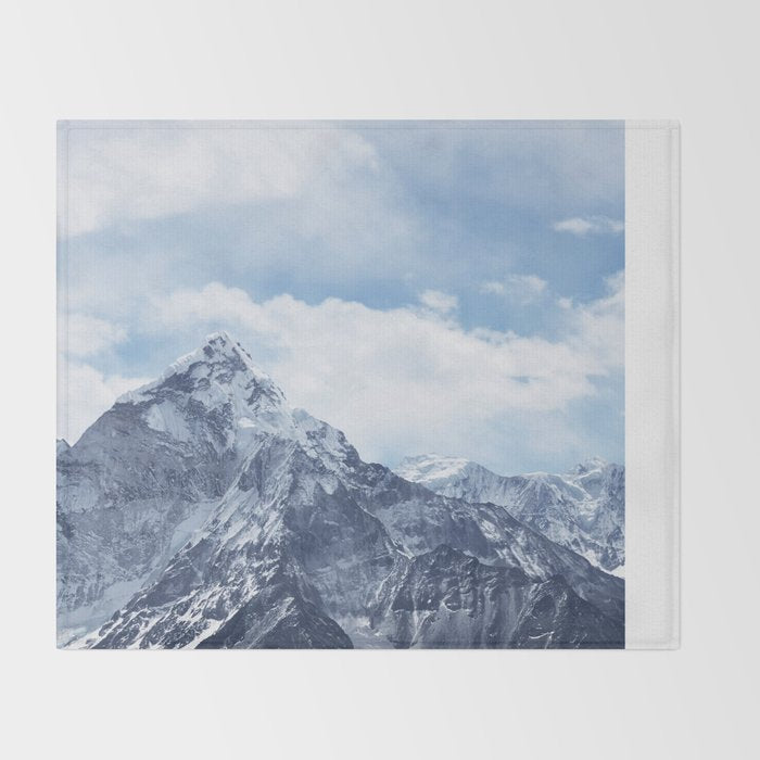 Snowy Mountain Peaks Throw Blanket Gallery Image 2