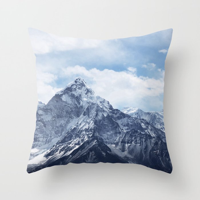 Snowy Mountain Peaks Throw Pillow Gallery Image 6