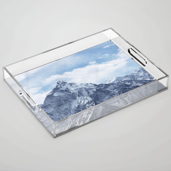 Snowy Mountain Peaks Acrylic Tray Gallery Image 1