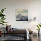 Snowy Mountain Peaks Wood Wall Art Gallery Image 2