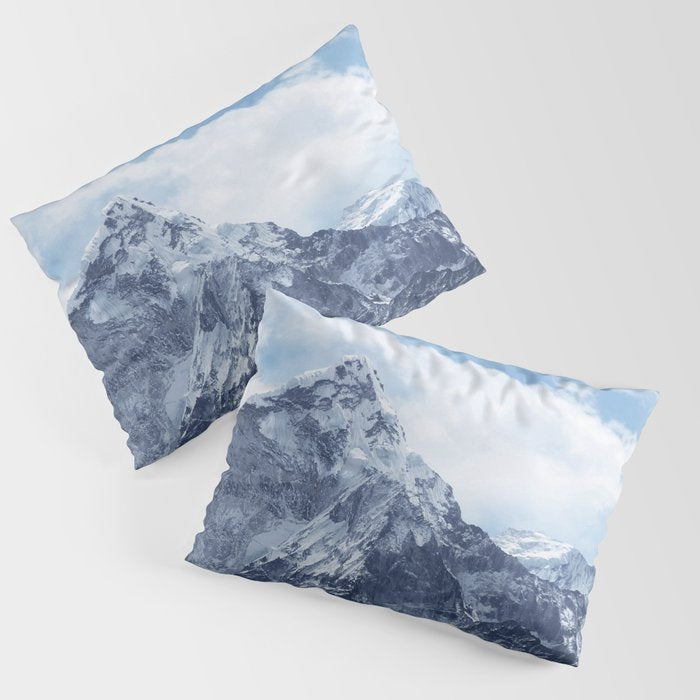 Snowy Mountain Peaks Pillow Sham Gallery Image 1