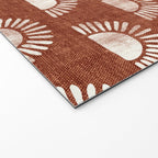 block print suns on rust Welcome Mat Gallery Image 2