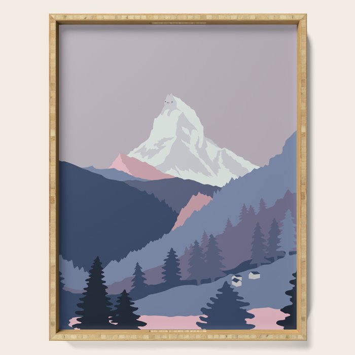 Purrspective on Matterhorn Serving Tray Gallery Image 1