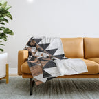 Urban Tribal Pattern No.9 - Aztec - Concrete and Wood Throw Blanket Gallery Image 1