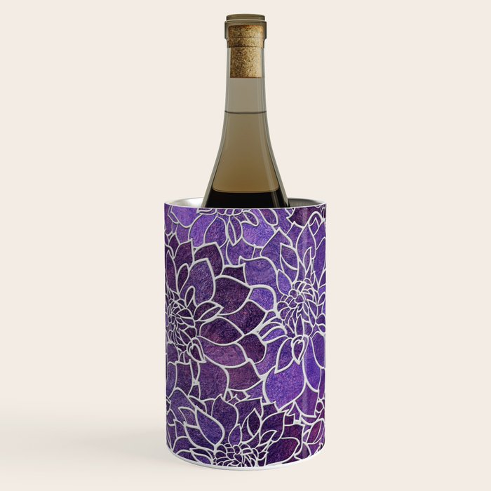 Dahlia Flower Pattern 3 Wine Chiller Gallery Image 3
