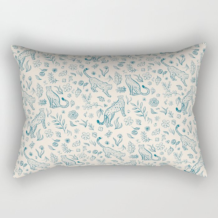 Cheetahs and Plants  Rectangular Pillow Gallery Image 1