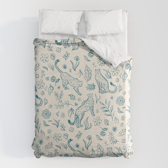 Cheetahs and Plants  Duvet Cover Gallery Image 1