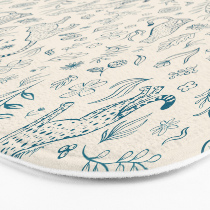Cheetahs and Plants  Bath Mat Gallery Image 3