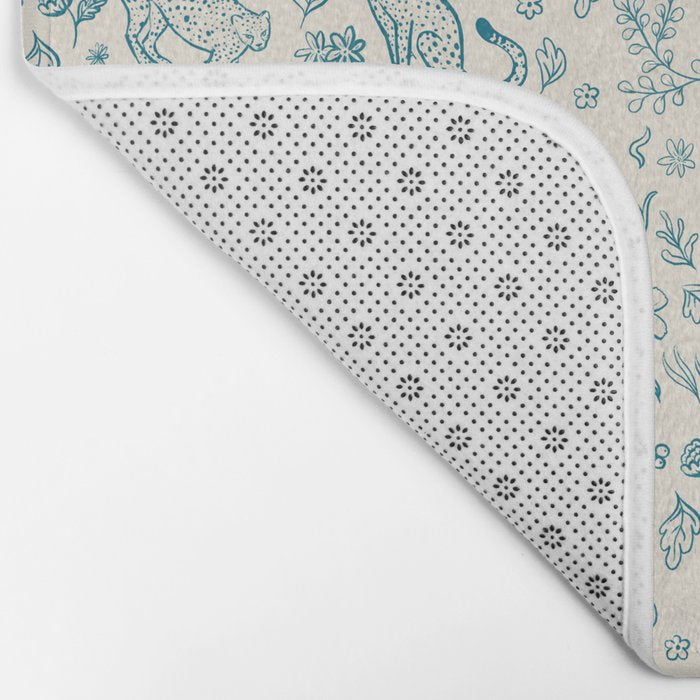 Cheetahs and Plants  Bath Mat Gallery Image 2