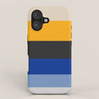 Complementary Blue & Yellow Colorful Geometric Pattern iPhone Case Gallery Image 1