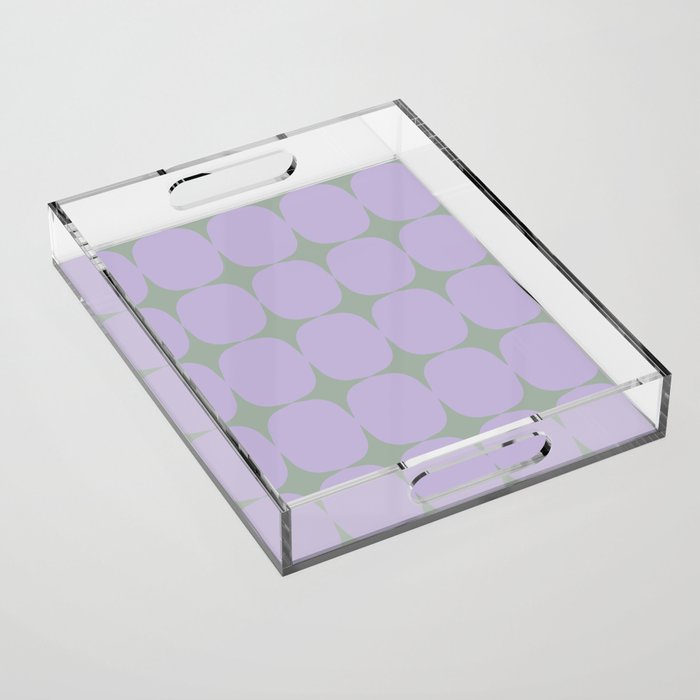 Lilac and Sage Shapes Acrylic Tray Gallery Image 1