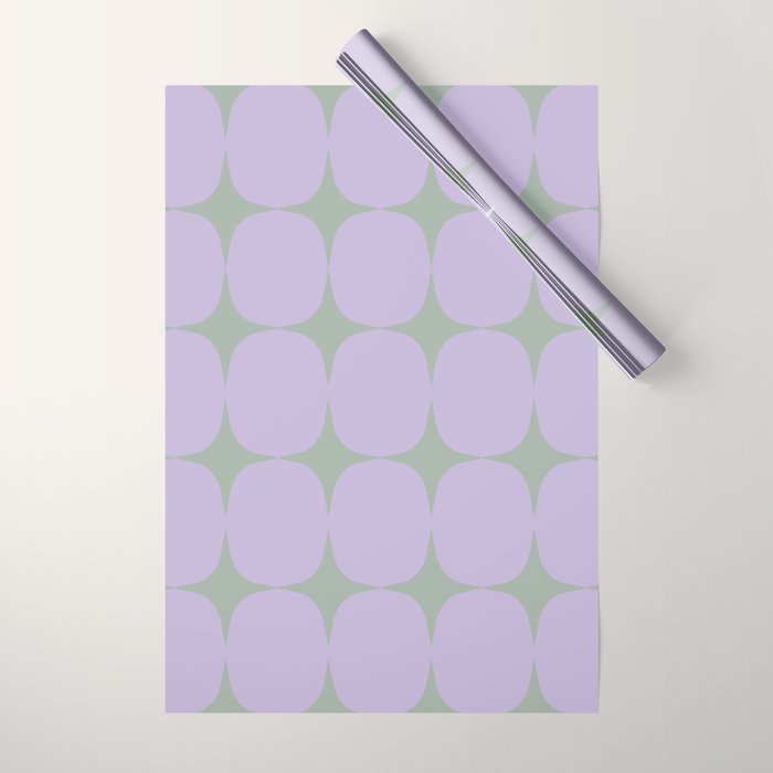 Lilac and Sage Shapes Wrapping Paper Gallery Image 1