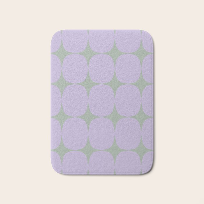 Lilac and Sage Shapes Bath Mat Gallery Image 1