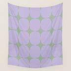 Lilac and Sage Shapes Wall Tapestry Gallery Image 4