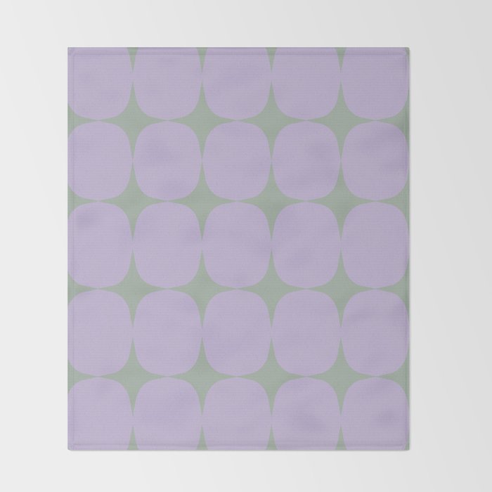 Lilac and Sage Shapes Throw Blanket Gallery Image 2