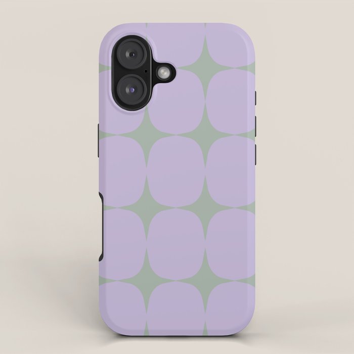 Lilac and Sage Shapes iPhone Case Gallery Image 1
