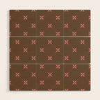 Geometric Retro Diamond Pattern Wood Wall Art Gallery Image 1