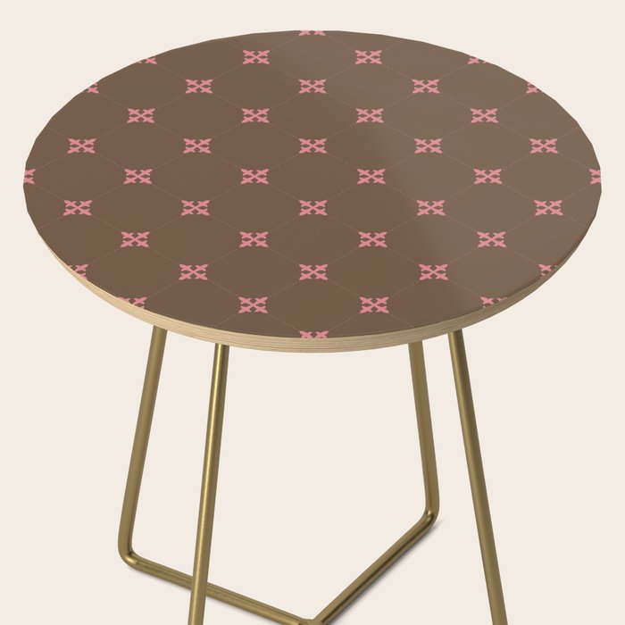 Geometric Retro Diamond Pattern Side Table Gallery Image 2