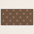 Geometric Retro Diamond Pattern Desk Mat Gallery Image 3