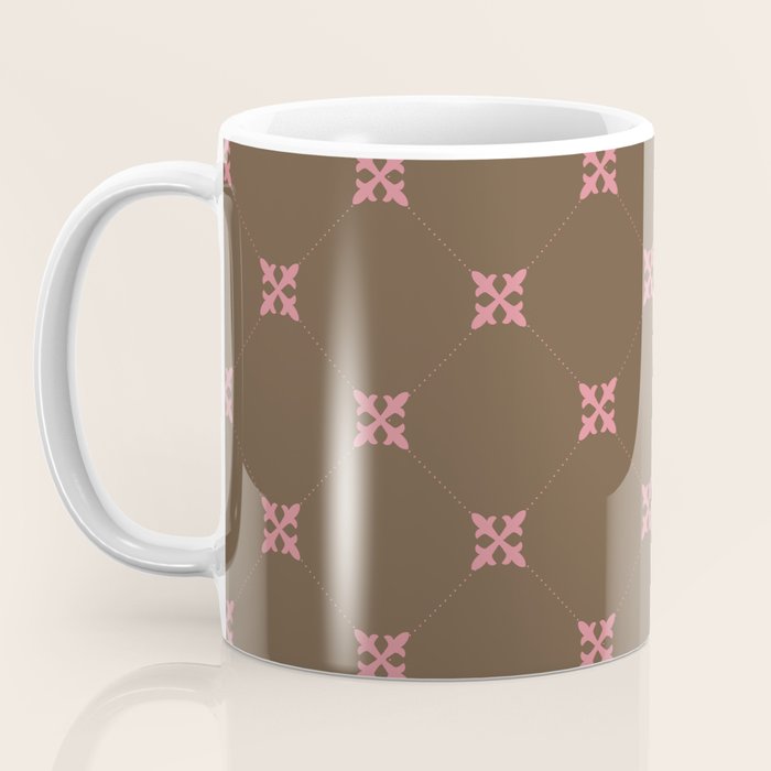 Geometric Retro Diamond Pattern Coffee Mug Gallery Image 3