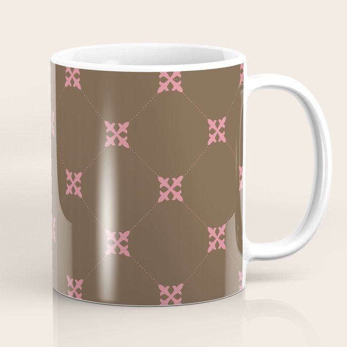 Geometric Retro Diamond Pattern Coffee Mug Gallery Image 1