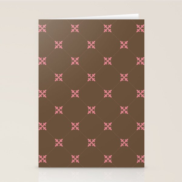 Geometric Retro Diamond Pattern Stationery Card Gallery Image 1