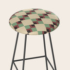 Geometric Trend Pistache and Cocoa Stool Gallery Image 2