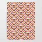 Bohemian Summer Tulips Pattern Poster Gallery Image 4