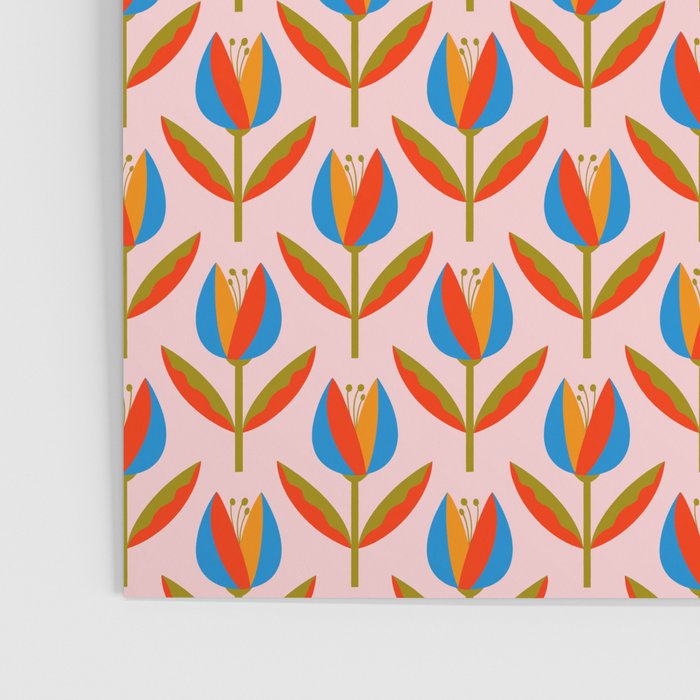 Bohemian Summer Tulips Pattern Poster Gallery Image 3