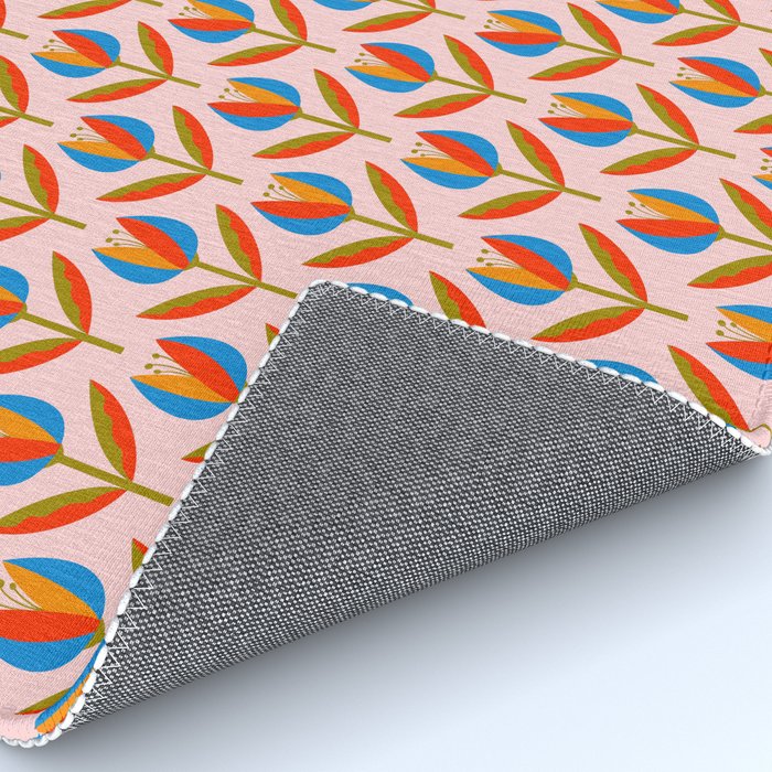 Bohemian Summer Tulips Pattern Rug Gallery Image 4