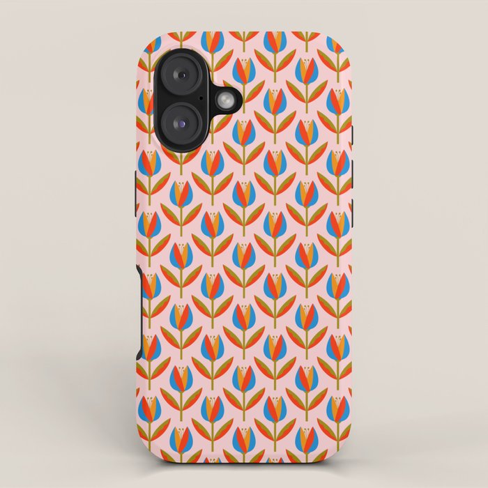 Bohemian Summer Tulips Pattern iPhone Case Gallery Image 1