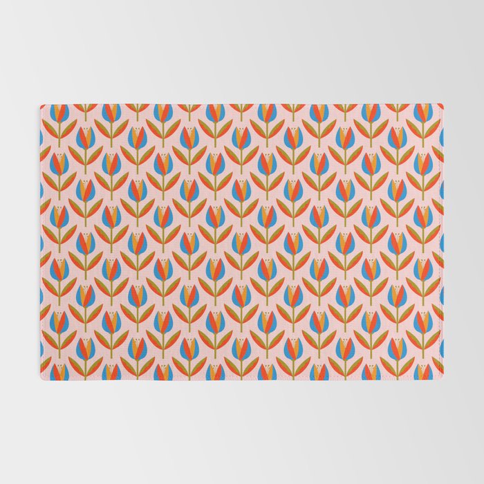 Bohemian Summer Tulips Pattern Rug Gallery Image 2