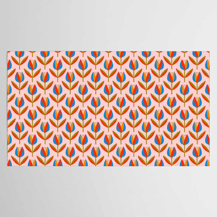Bohemian Summer Tulips Pattern Tablecloth Gallery Image 2